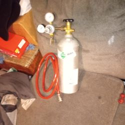 Empty Aluminum Cylinder With Gauges