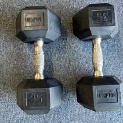 Hampton 35lb dumbbells weights