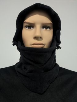 Men’s HeatTek 4-in-1 Fleece Balaclava / Hood / Face Mask Black or Grey!