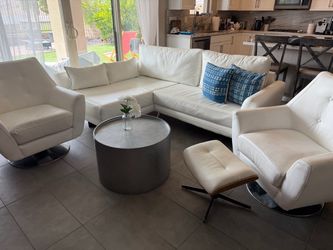 Modern White Living Room Set
