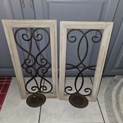 4  METAL DECOR CANDLE HOLDERS. $40 firm ORIG $120