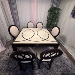 Dining table and 6 chairs