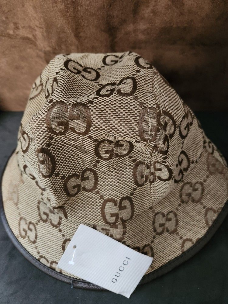 Stylish Causal Gucci Bucket Hat ( Unisex )Tan
