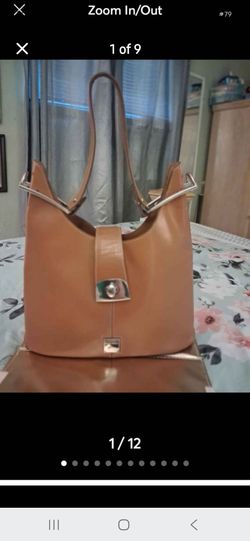 Vintage Dooney & Bourke Tan Leather Turn Lock Shoulder Bag