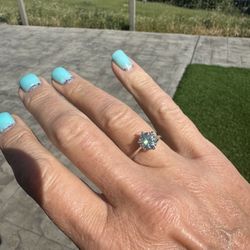 Charming 5 Carat Moissanite Ring  925 Sterling Silver, With Certificate