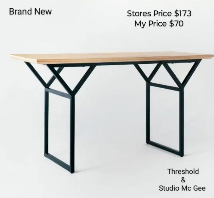 Brand New Threshold & Studio MC Gee Large Writing Desk Or Console Table Or Decorative Console