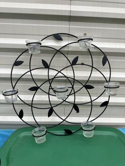 Metal Wall Art With Candle Holders