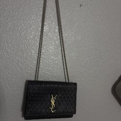 Authentic YSL Black Quilted Crossbody Bag