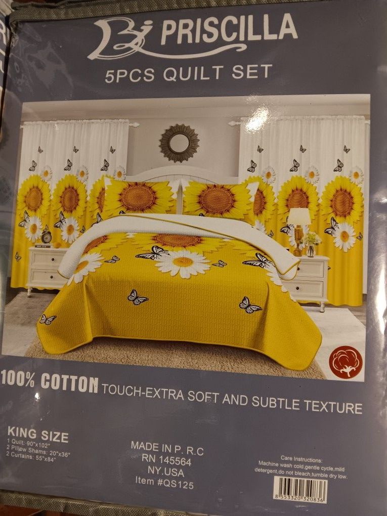 Priscilla Quilted Sets 5 Pieces
