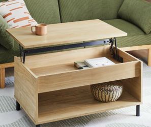 Lift-Top Coffee Table with Hidden Storage