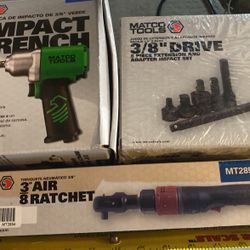 All New In Box Air Tools And drive Sets