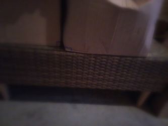 Wicker Outdoor Coffee Table With Glass Top