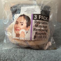 3 Pack Reusable Makeup Removing Rounds 
