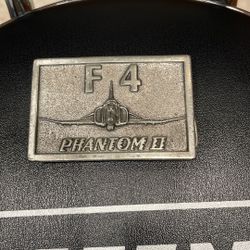 Solar Pewter F1 Phantom Fighter Jet Belt Buckle.