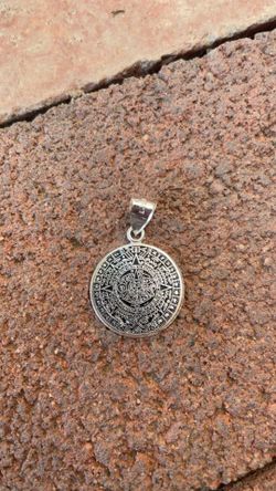 *New* Aztec calendar pendant. Solid .925