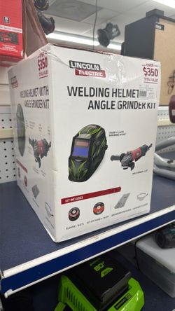 Lincoln Electric Welding Helmet & Angle Grinder Kit