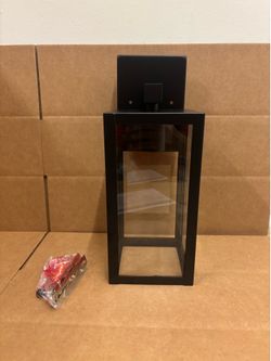 New 1-Light Outdoor Black Wall Lantern Sconce Light
