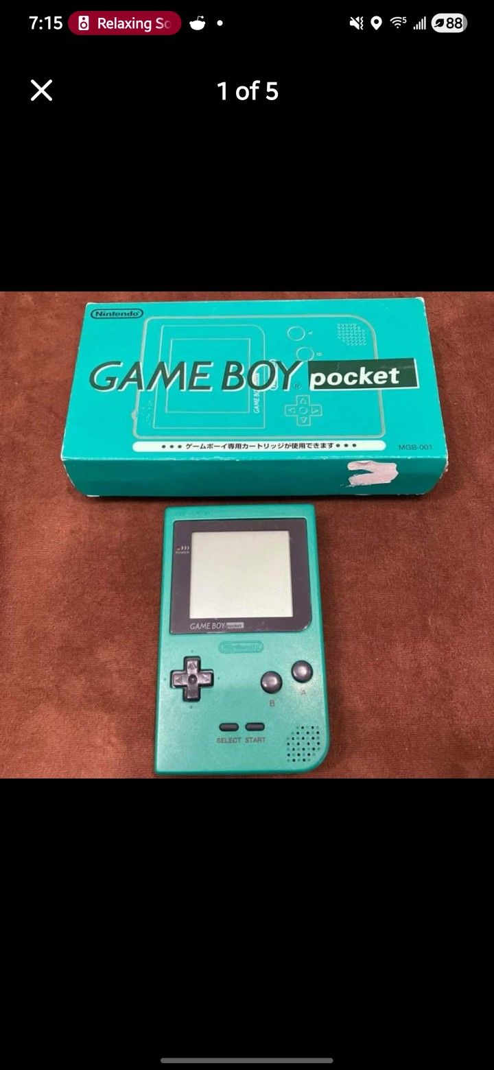 Green Gameboy Pocket With Box