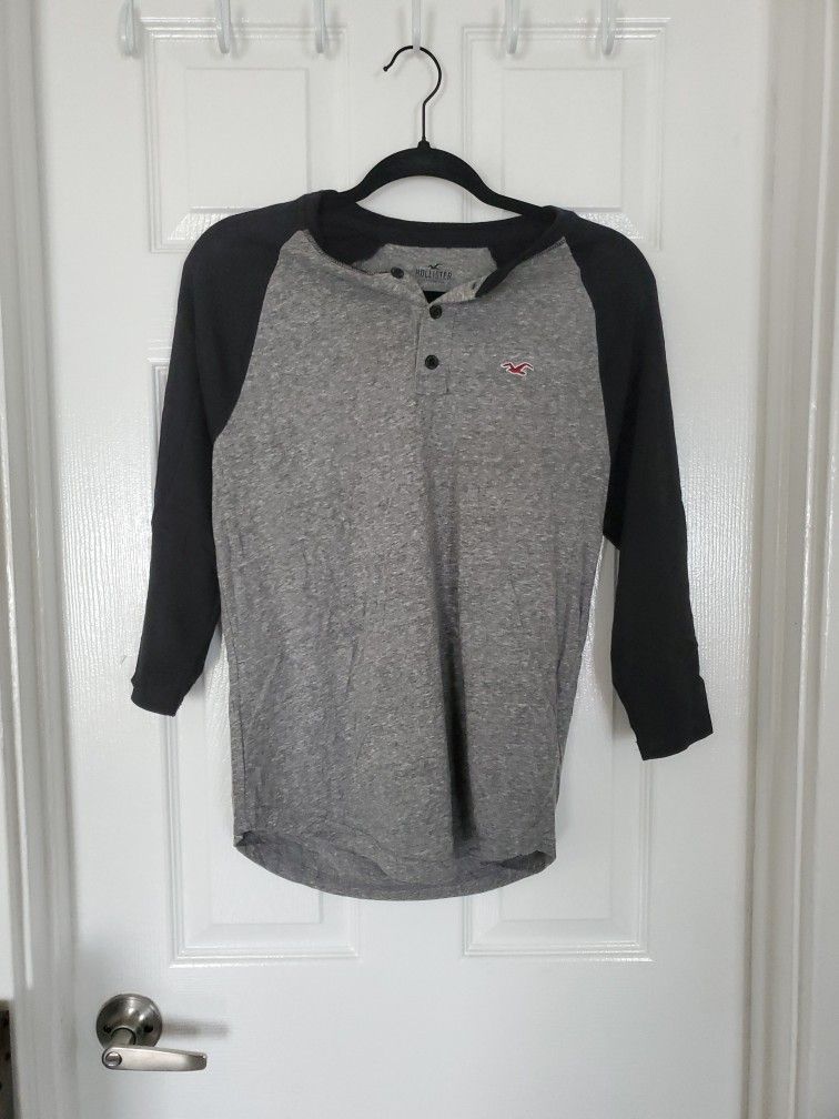 Hollister Henley Baseball Tee β Size XS Unisex