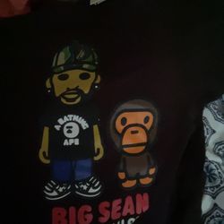 Big Shawn Baby Milo Bape Tee Black