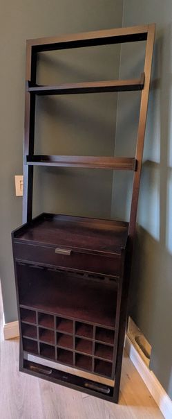 Crate and Barrel Modern Sloane Leaning Bar Cabinet