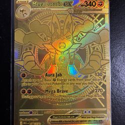 Gold Mega Lucario Mega Evolutions 