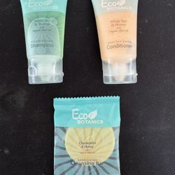 Eco BOTANICS  Travel Size Shampoo,conditioner And Bar Soap