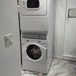 Speed Queen Stacked Washer, Dryer, Shallow Depth