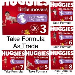Huggies Little Movers Diapers Multiple Sizes 3.4.5.6.7.8
