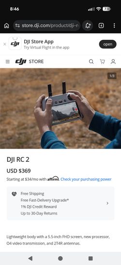 dji controller for drones touch screen 140$