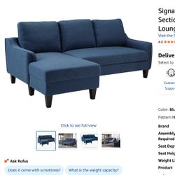Sectional Sleeper Sofa (51.5”D x 84.25”W x 36.5”H)