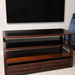 Modern Wood & Glass TV Stand / Entertainment Center