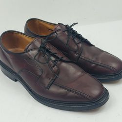 Allen Edmonds Hillcrest  Shoes Leather Tan Burgundy Oxfords Men's Size 10 D