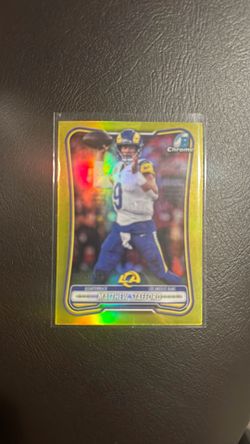 2026 Bowman Chrome Matthew Stafford BCV-64 Yellow Refractor /275 Rams