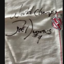 “BAD BOYS” 1989!AUTOGRAPH JOEY DUMARS T-Shirt!!! Never Worn! World Champs. Ann Arbor News. (Lrge)! NM/M!!!😎