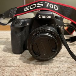 Canon EOS 70D DSLR Camera w/ ef lens 50mm 1.8 stm 