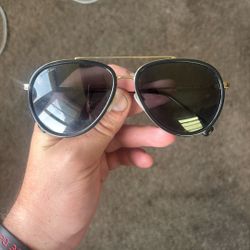 Burberry Aviator Sunglasses Gold Trim