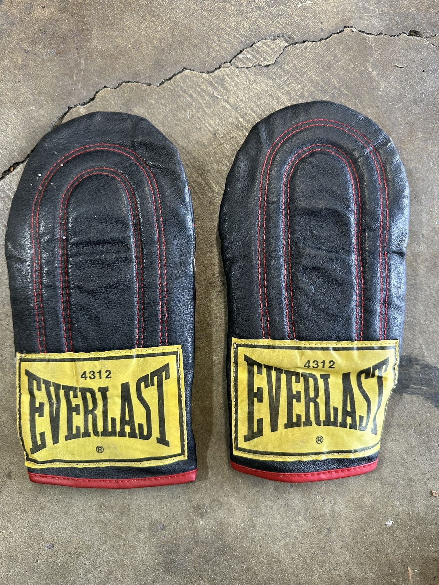 Vintage Everlast 4312 Leather Weighted  Speed Bag Training Gloves / Great Pair!