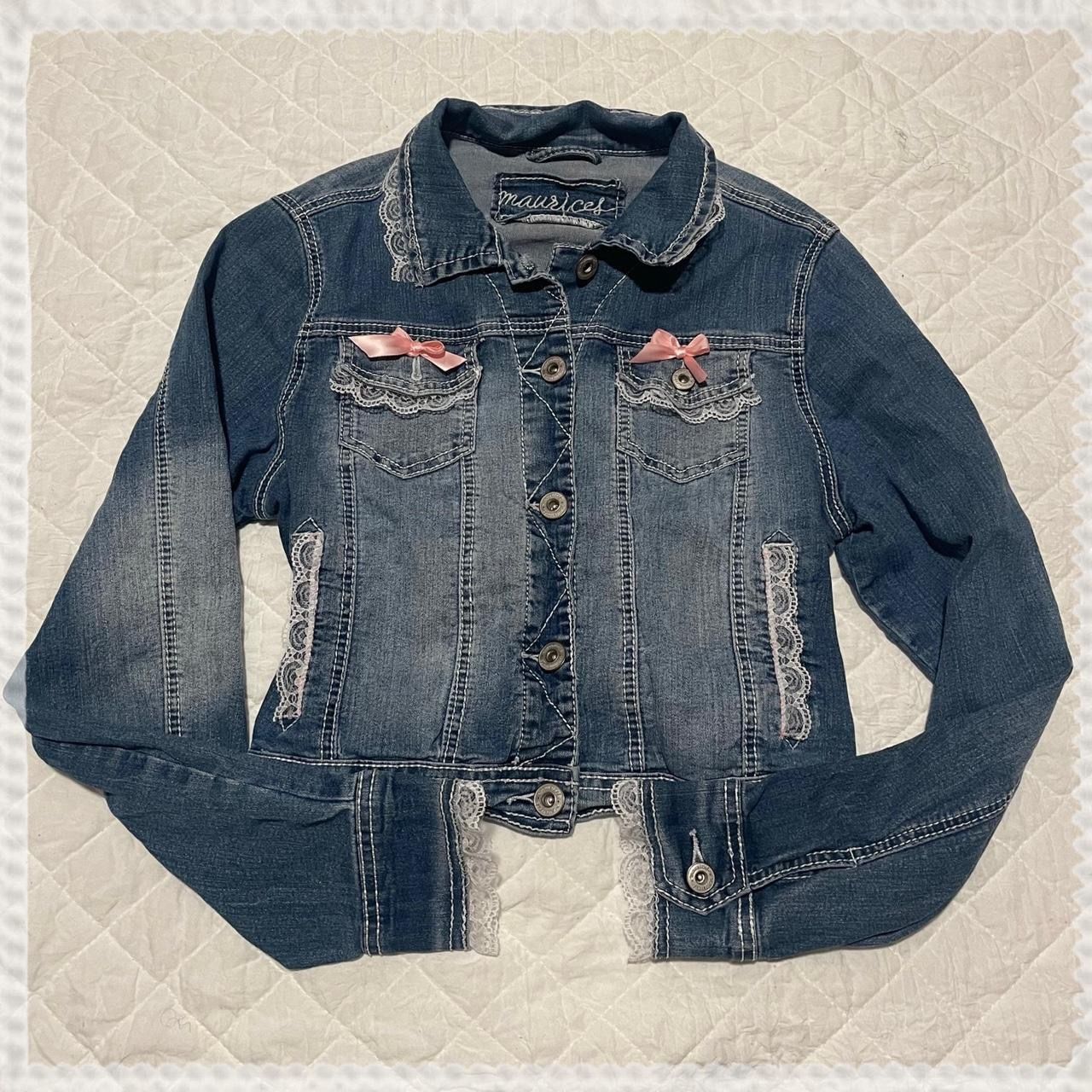 upcycled ‘dolly's dreamy denim’ jacket ᡣ𐭩