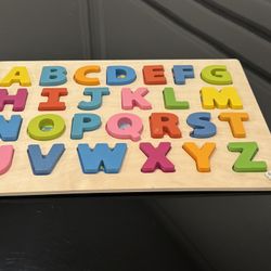 Wooden Alphabet Puzzle And Ladybug Memory Game 