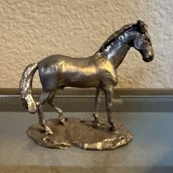 Vintage Handcrafted Michael Ricker Bartlett Pewter Horse Figurine USA Price is firm, cash only