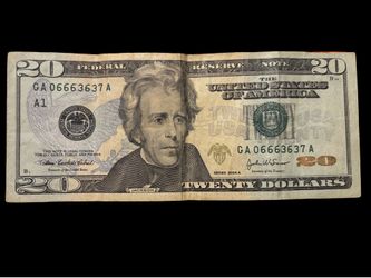 2004A $20 Bill – Serial Error Note – Shifted ‘7’ in serial number– Currency Printing Error