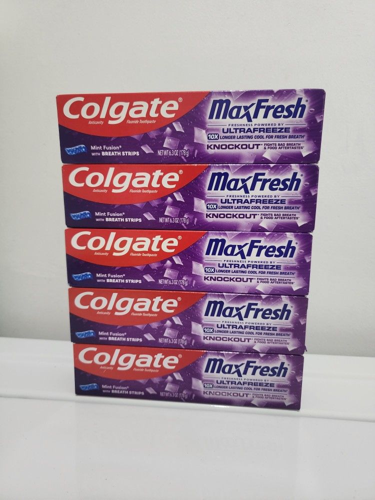 $10 for all. Colgate Maxfresh Toothpaste 6.3 oz.