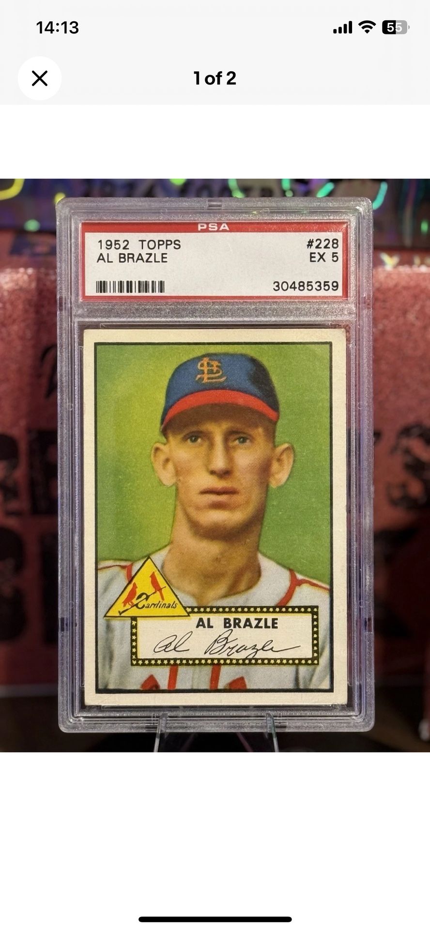 π₯βΎοΈπ PSA Graded 1952 Topps - Al Brazle #228 St. Louis CARDINALS πβΎοΈπ₯