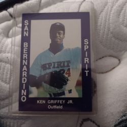 Baseball. Ken Griffey Jr San Bernardino Spirit Card.  Mother's Cookies Jr. Card.  Cash Porch Pickup Redmond 
