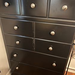 Black Dresser-Solid Wood