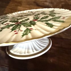 Lenox Holiday China Cake Stand