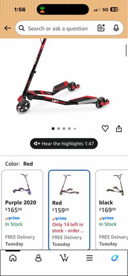 Yvolution Y Fliker Lift Scooter – Red