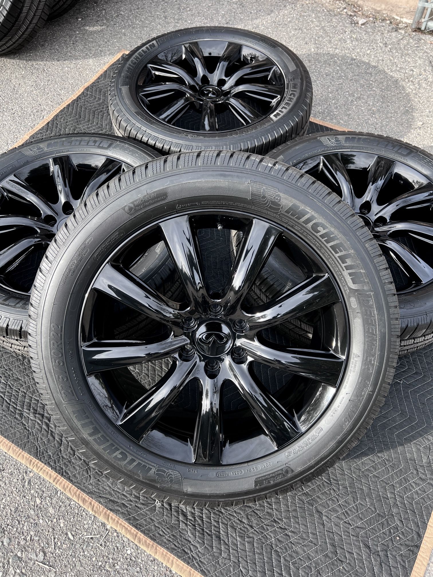 (CASH ONLY) Oem Factory 22” Infiniti QX80 Luxe Premium Sensory Black Tires Wheels Rims Rines