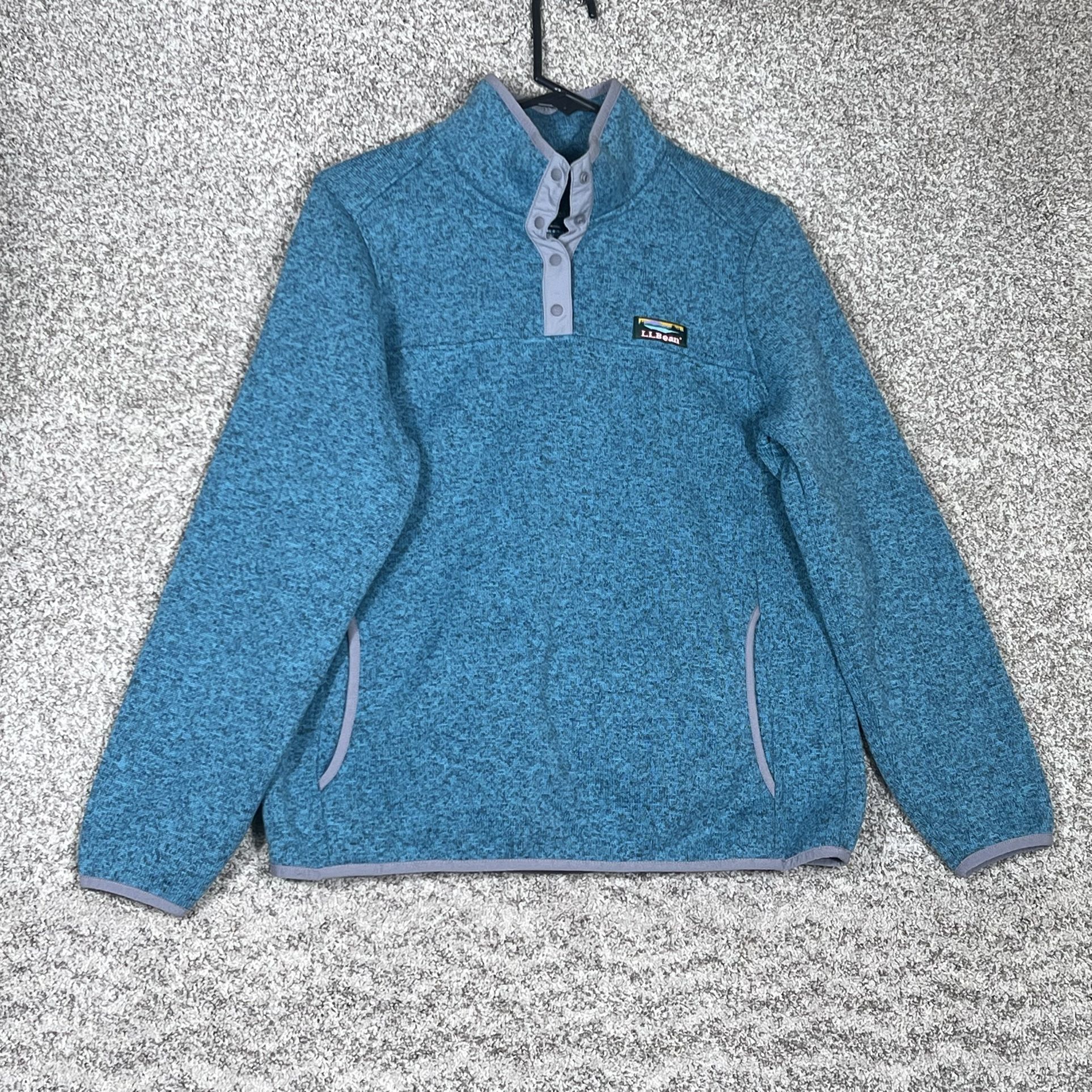 L.L Bean Women’s Medium Sweater Snap Fleece Pullover $20.00